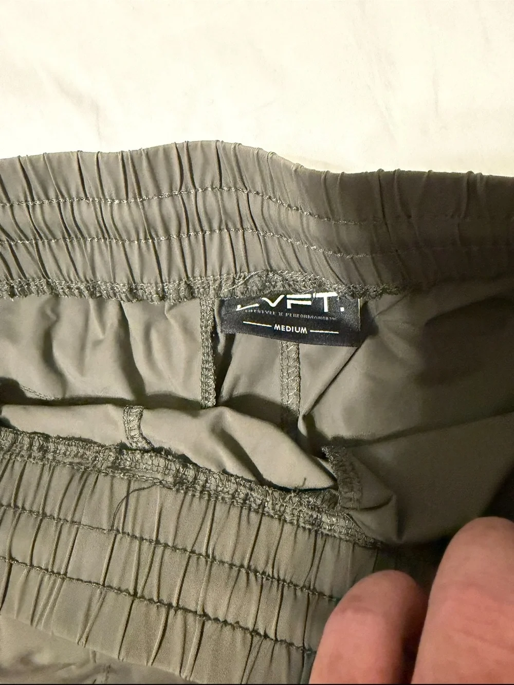 Men's Athletic Shorts in Olive with Black Logo